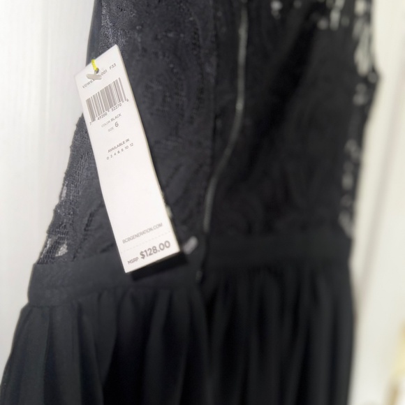 NWT BCBGeneration Women's Lace Insert Georgette Fit & Flare Pleated Dress - Picture 4 of 10